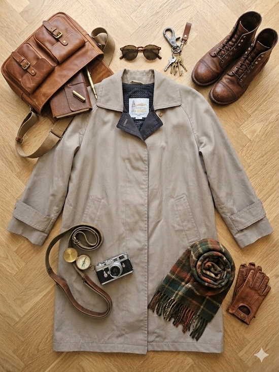 London Fog Jackets & Blazers - Vintage London Fog Light Taupe Beige Trench Coat - Minimalist Spring Overcoat